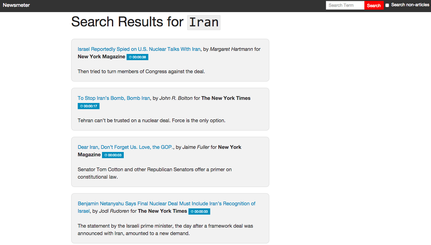 Newsmeter search for 'Iran'